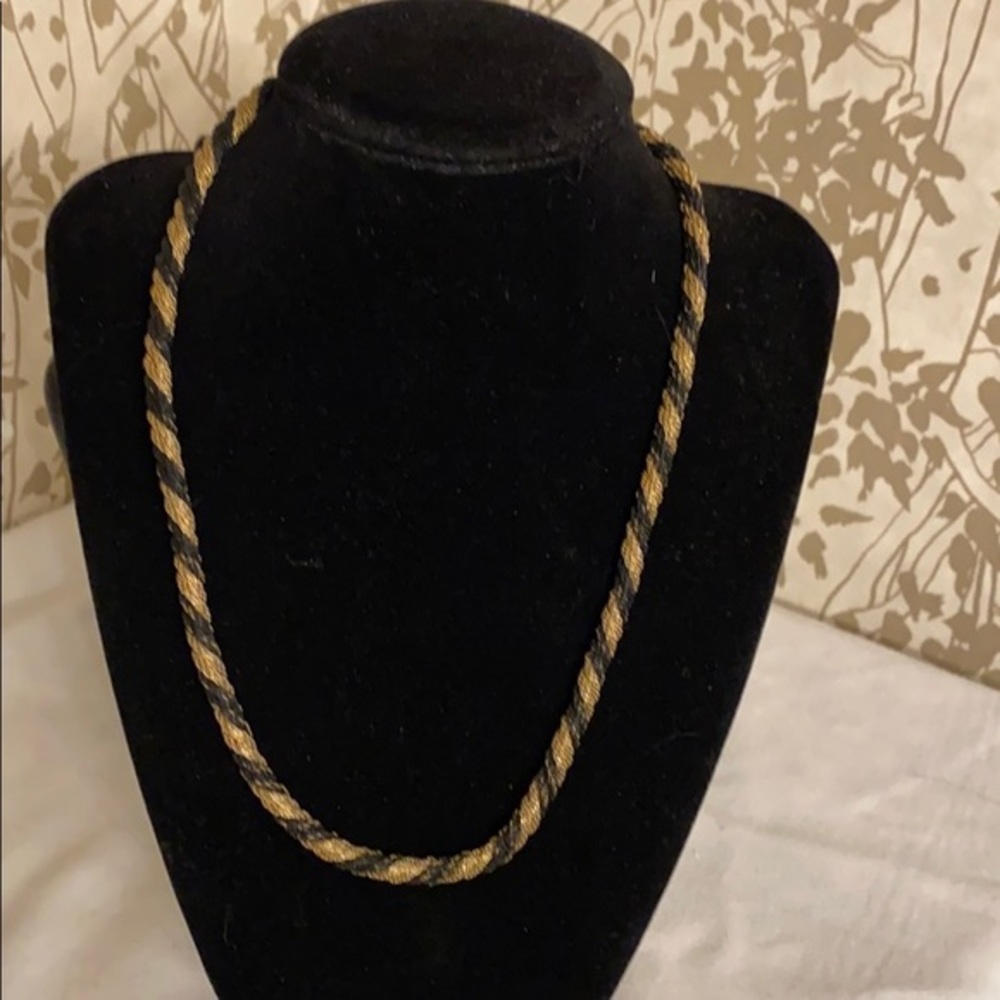 ❤️Vintage Dark brown and gold necklace unique look